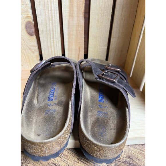 Women's Shoes Birkenstock Arizona Slide Sandals Brown 38 - Picture 7 of 8